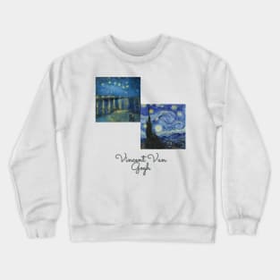 Van Gogh Starry Night Collage Crewneck Sweatshirt